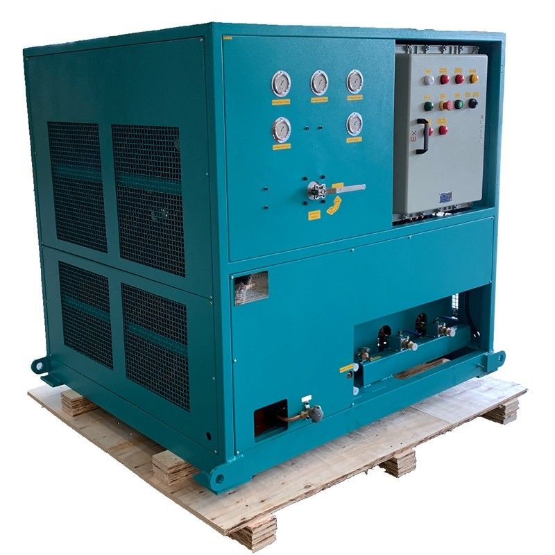 large displacement 25HP refrigerant gas recovery unit ISO tank residual gas transfer charging machine